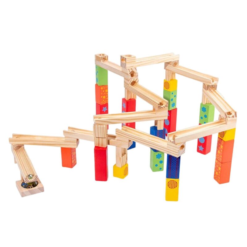 Wooden Ball Run – Marble Maze Building Kit
