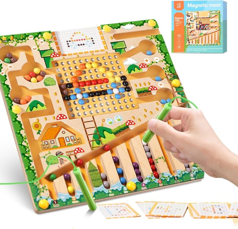 Montessori Magnetic Maze Board – Fine Motor Skills for Kids 3+